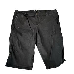 Plus Sz Style & Co Women’s Black Bermuda Jean Shorts 22